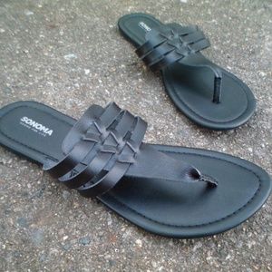 Black Roman style sandals (Sonoma)